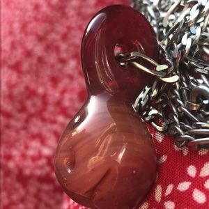 Womb pendy blown glass custom piece